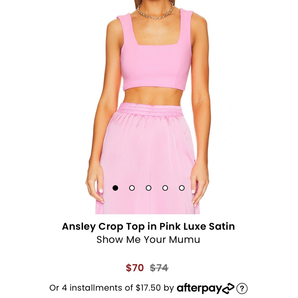 Show Me Your Mumu Pink Stretch Barbie Ansley Crop Top